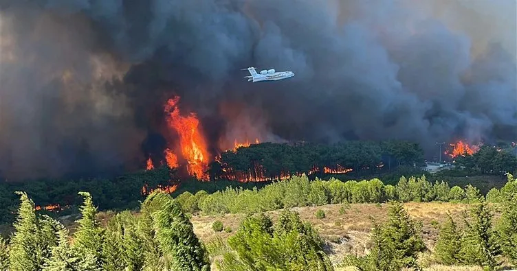Çanakkale'deki Orman Yangınıyla Mücadele Devam Ediyor