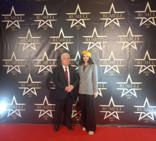 Balkan Güzeli Tutku Karaca. Rumeli Ünv. Rektörü Prof. Dr. Mustafa Kara,