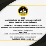 GMC Basın Emek ve Onur Ödülleri Antalya’da Başlıyor