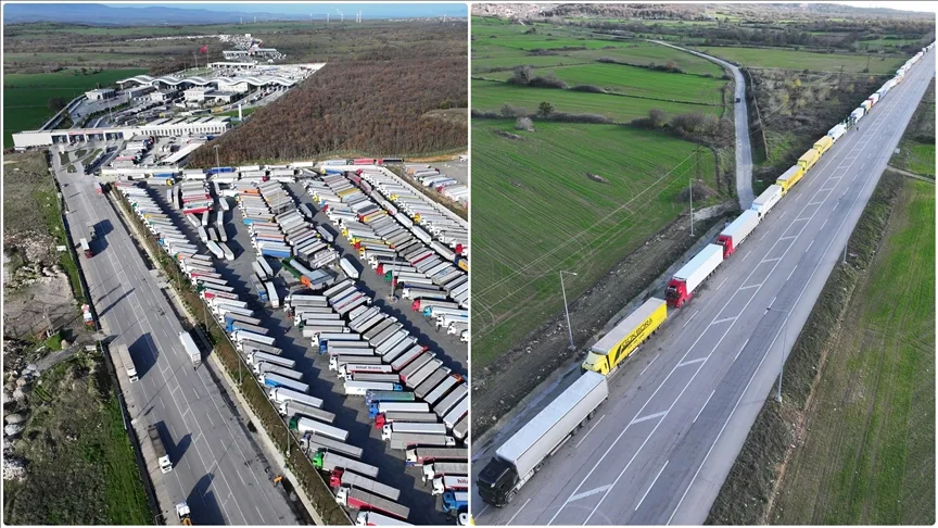 Yunan Çiftçi Eylemleri Sınırda TIR Trafiğini Durdurdu