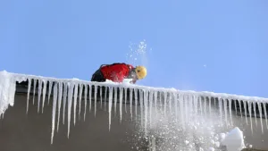 Erzurum’un Cesur Dağcıları: Çatılarda Buz Timi Mesaisi