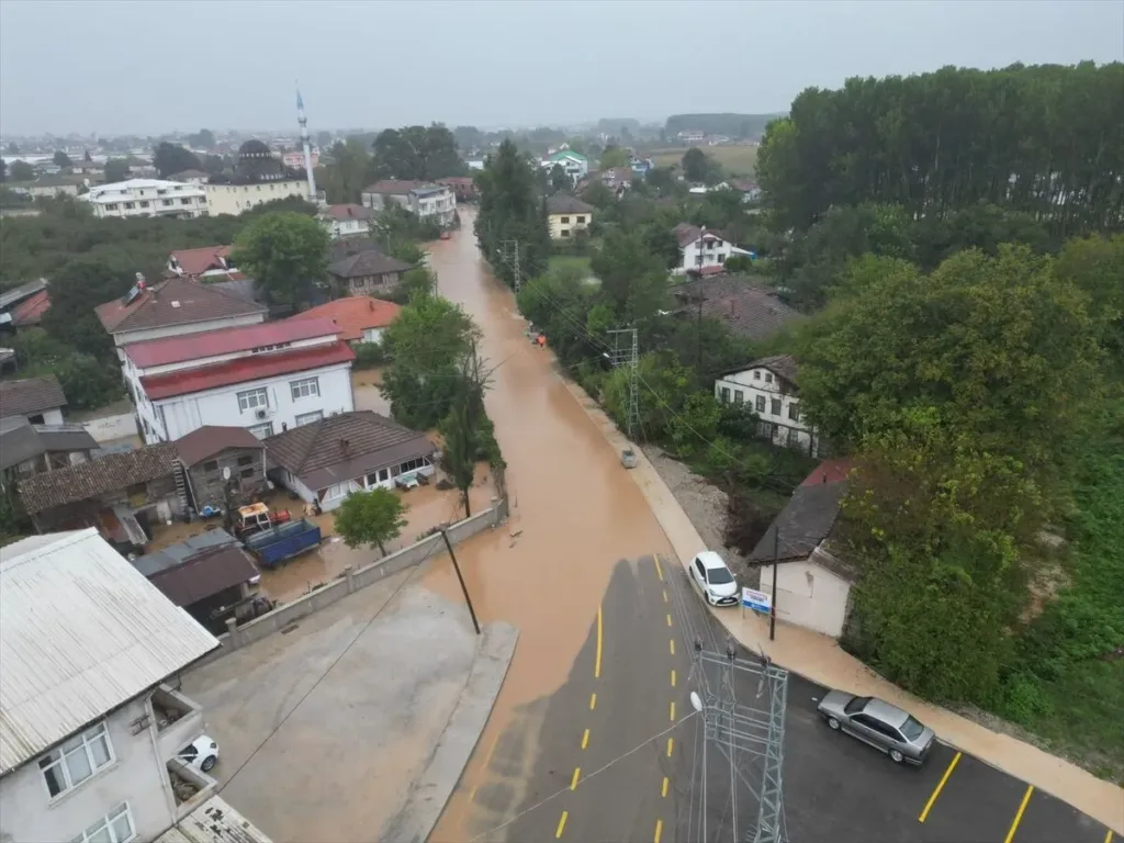 Sakarya'da Şiddetli Yağış Sel Getirdi