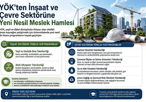 YÖK’ten İnşaat ve Çevre Sektörüne Yeni Nesil Meslekler