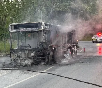 Beykoz'da İETT Otobüsü Yandı