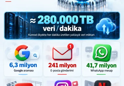 Dijital Ayak İzi İnternette 1 Dakikada Ne Veri Üretilir