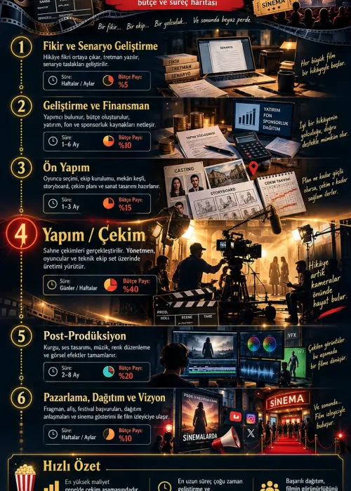 Sinema Filmi Yapım Aşamaları ve Bütçe Haritası