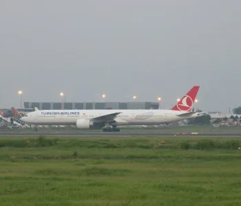 a large airplane on the runway